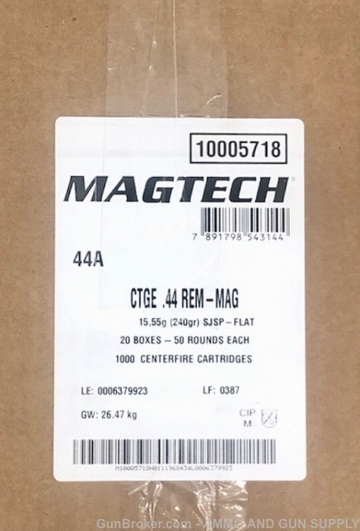 MAGTECH 44A 44 REM MAG 240 GRAIN SJSP - 1000 ROUNDS 20 BOXES - PREMIUM AMMO-img-3