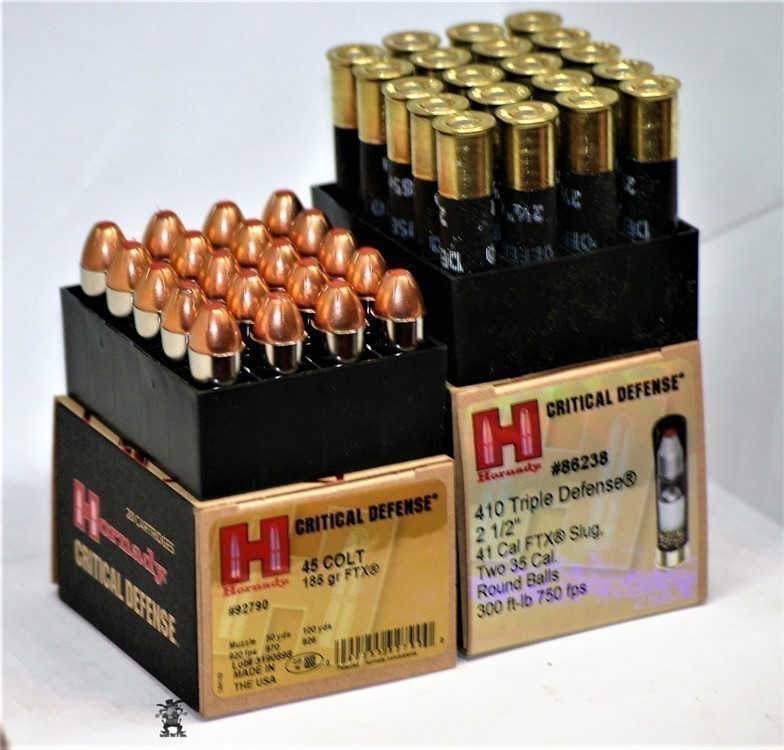 45 COLT FTX HORNADY Critical Defense 410 JUDGE ammo 45 LC FTX + 410 COMBO -img-1