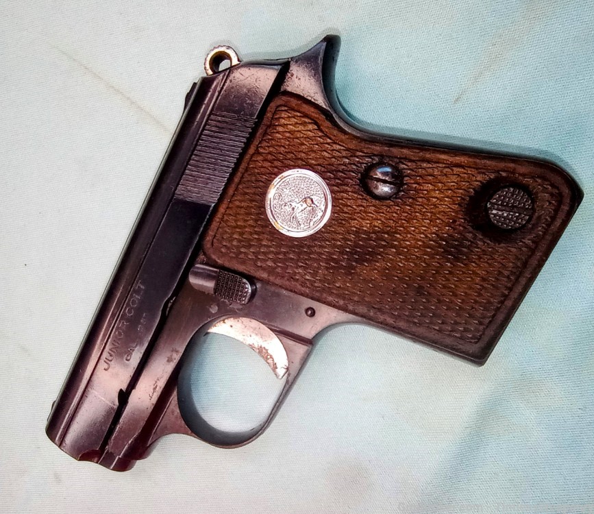 Colt jr Pocket Hammerless .25 Colt Junior 1908 Vest pocket FN Baby Browning-img-9