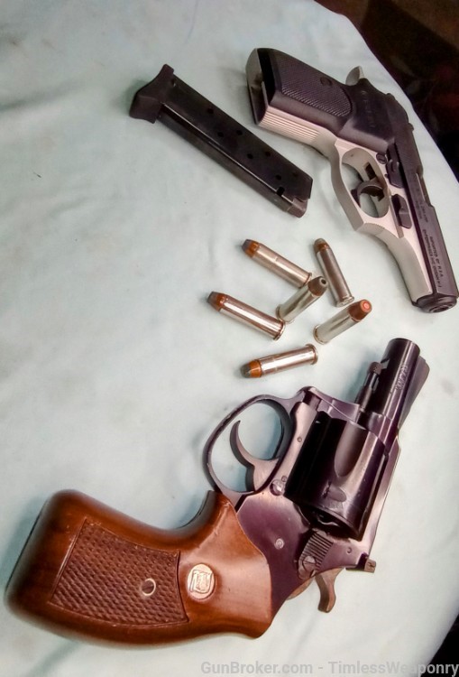 357 Magnum S&W Target Revolver & Nickel BERSA 380 Pocket Pistol Ruger H&R -img-3