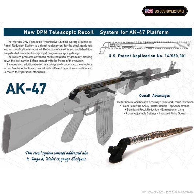 AK-47 Rifles 5.45X39 / 7.62X39 Telescopic Recoil Reduction System by DPM-img-2