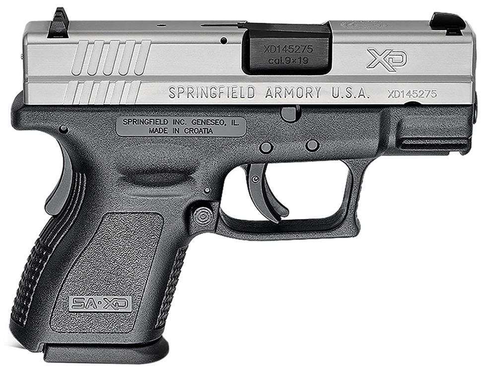 Springfield Armory XD Sub-Compact CA Compliant 9mm Luger Caliber 3 Barrel, -img-0