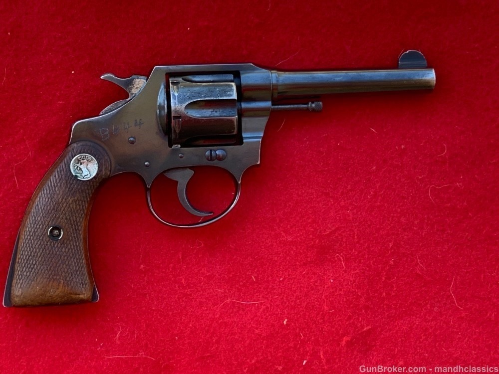 Nice 1930 Colt Police Positive, 4" bbl, blued, 38 Colt, RAILWAY EXPRESS -img-0