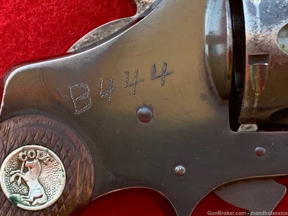 Nice 1930 Colt Police Positive, 4" bbl, blued, 38 Colt, RAILWAY EXPRESS -img-2