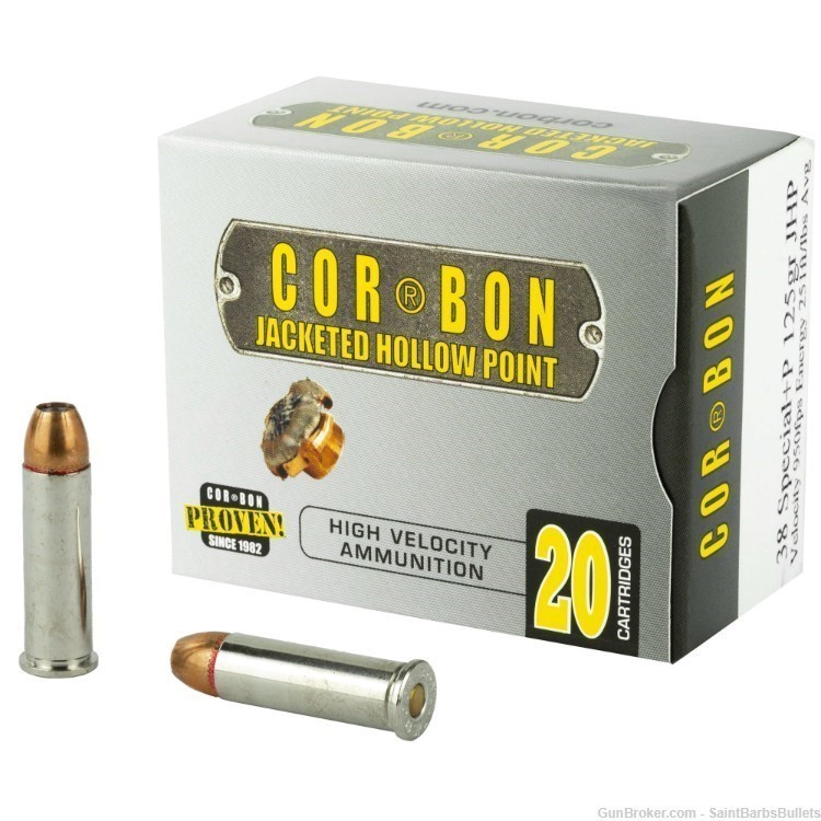 CorBon 38 Special +p 125 Grain JHP  -20 Rounds-img-0