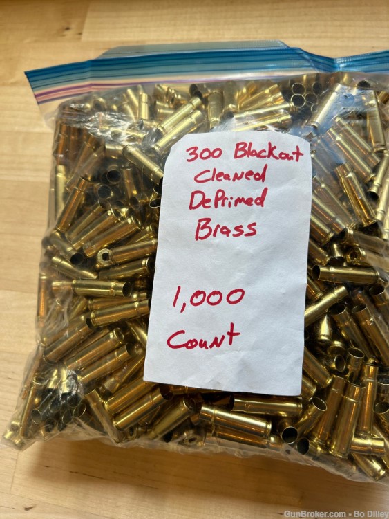 300 Blackout Cleaned Unprimed Brass  (1,000)-img-1