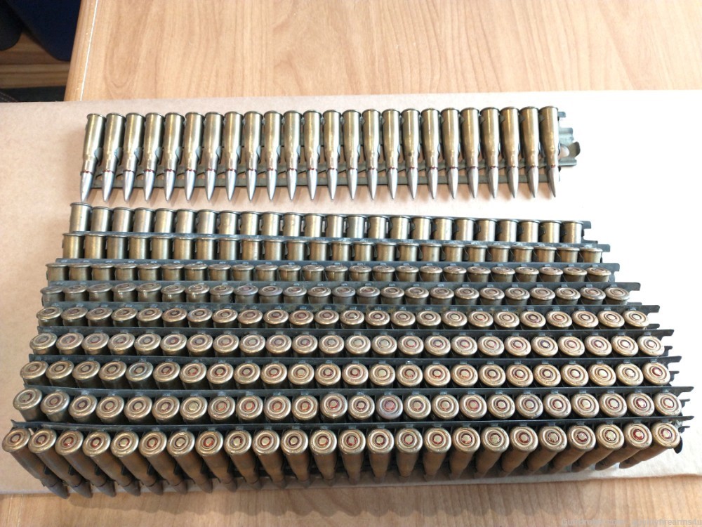 8mm LEBEL ammo 240 Rounds on HOTCHKISS STRIPS (10) 1948 DATED  BUY NOW!-img-0