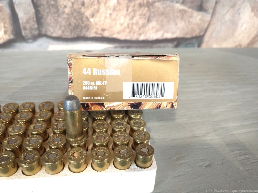 44 RUSSIAN 200 GR RN ammo. 50 ROUNDS..... BUY NOW!-img-1