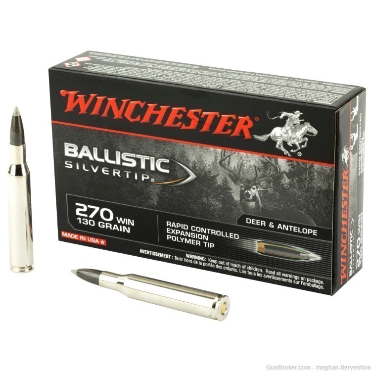 Winchester .270 Win 130 Grain Ballistic Tip – 20 Rounds-img-0