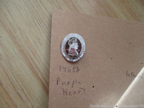 Purple Heart Hat Pin  -  14682-img-0
