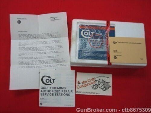 Colt Government Model .38 Super Box and Paperwork-img-0