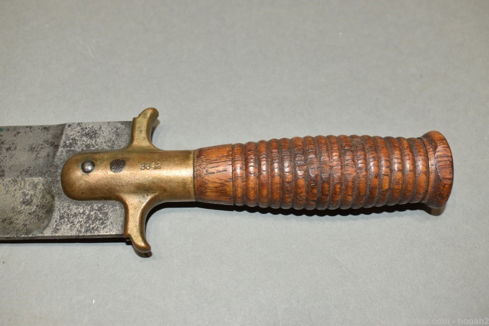 US Model 1880 Hunting Knife Springfield Armory w Brass Guard No Scabbard-img-1
