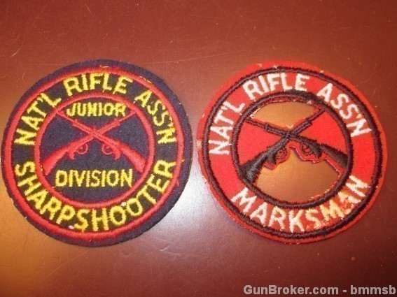 Two Vintage NRA Wool Patches-img-0