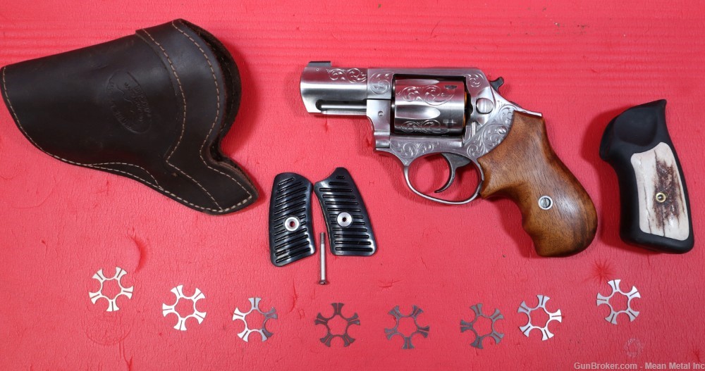 Ruger SP101 Stainless 9mm Engraved Custom Revolver PENNY START Tyler -img-2