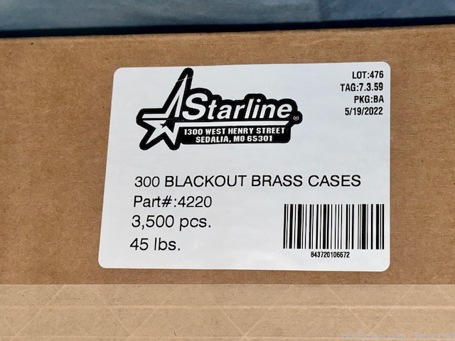 .300 Blackout Brass New Starline 300 Blk 100 pieces  Reloading Supplies-img-7