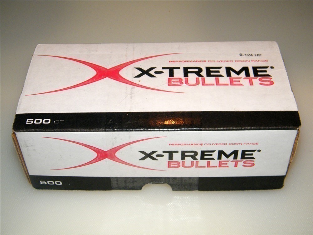 500 9MM X-TREME 124 grain .355 Hollow Point Bullets-img-1