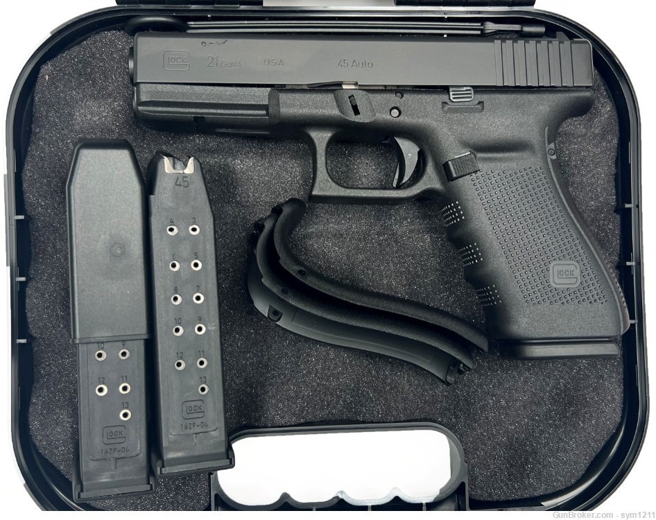 Glock G21 Gen4 (UG2150203) 4.6" .45ACP 13Rd Semi Auto Pistol - Black -img-3