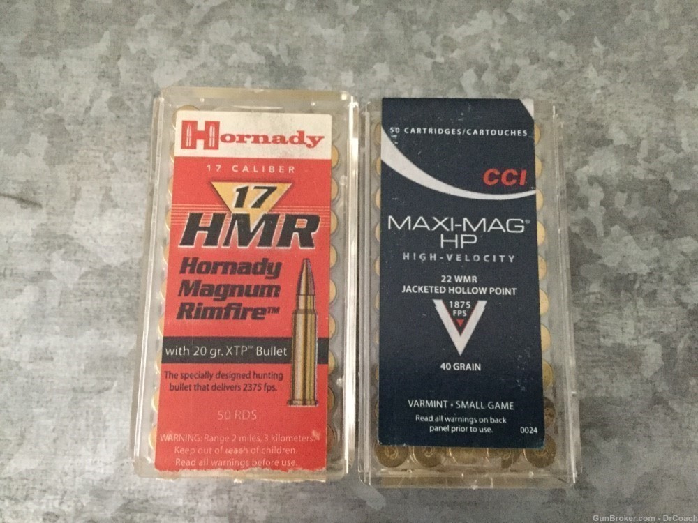 Hornady and CCI 22 mag and 17HMR ammo-img-0