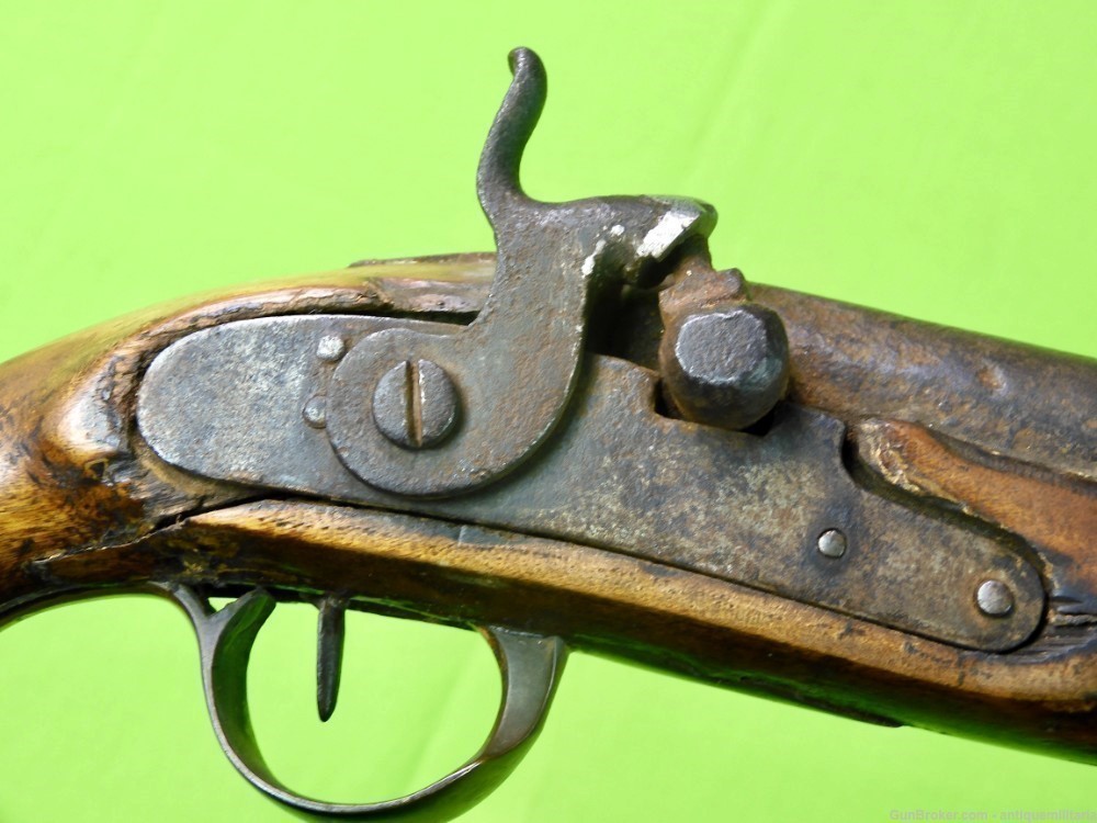 Auct Antique 19 Century Percussion Black Powder Pistol Handgun 200-img-3