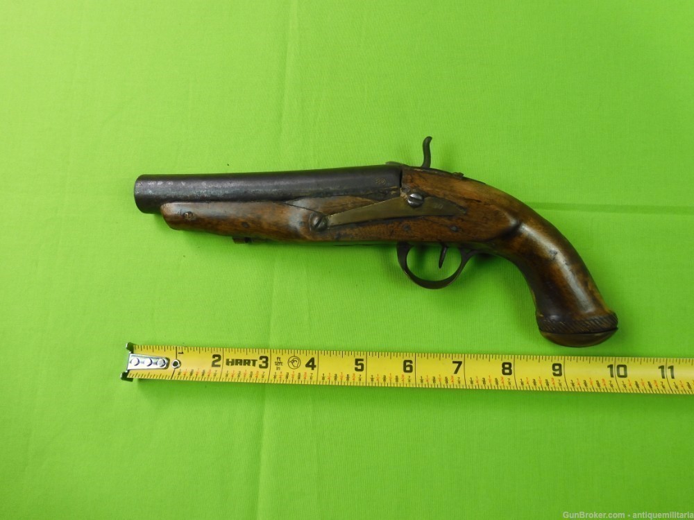 Auct Antique 19 Century Percussion Black Powder Pistol Handgun 200-img-15
