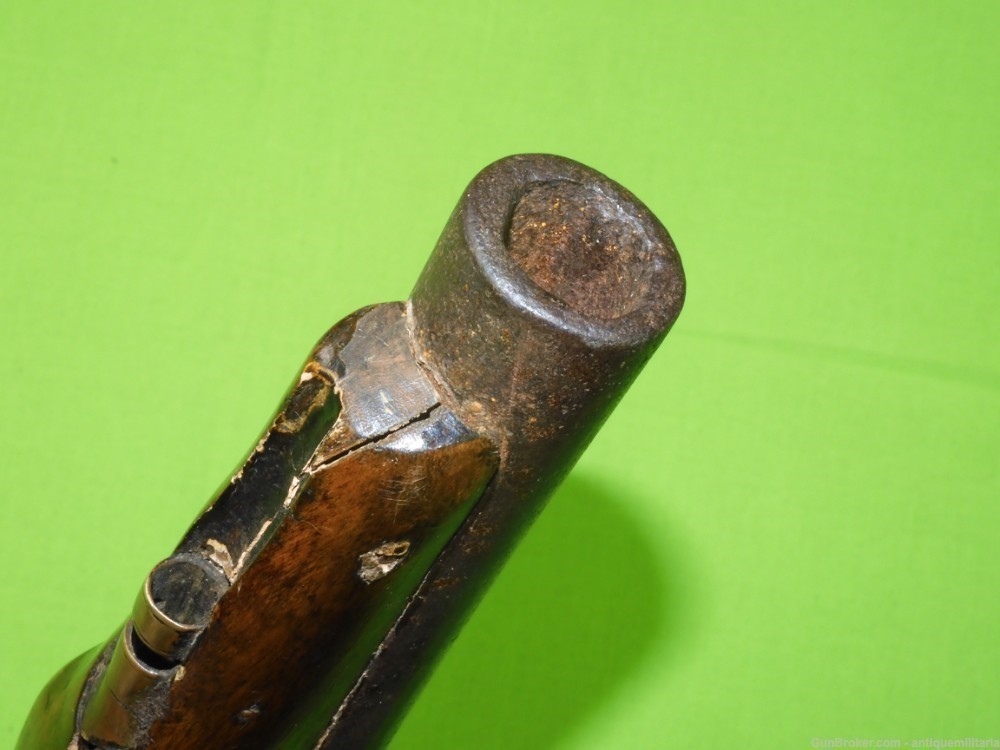 Auct Antique 19 Century Percussion Black Powder Pistol Handgun 200-img-5