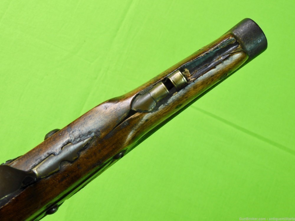 Auct Antique 19 Century Percussion Black Powder Pistol Handgun 200-img-4