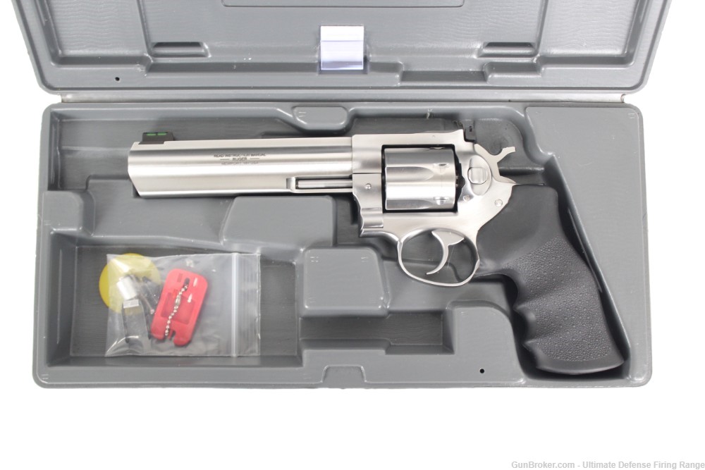 Excellent Ruger GP100 Stainless 357 Mag / 38 Spl with 6" Bbl Model 01707-img-1