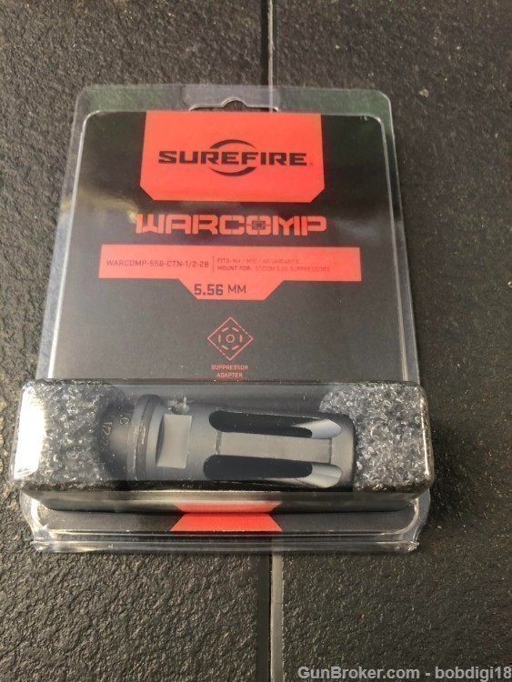 Surefire Warcomp Flash Hider/Suppressor Adapter 5.56 Closed Tine-img-1