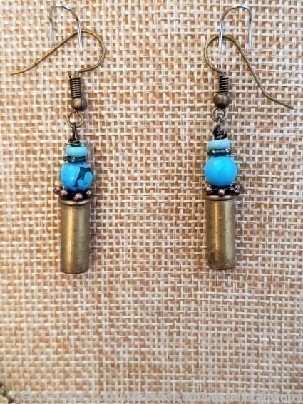Bullets,Crystals & Bling Necklace & Earrings.Handmade-1 of 1. NE17*REDUCED*-img-3