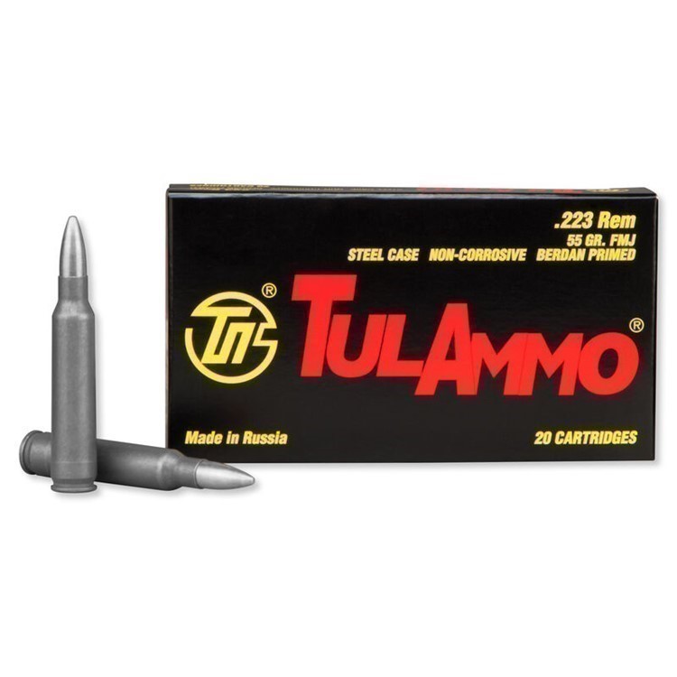 TulAmmo .223 Remington 55 Grain Zinc FMJ 3241fps 20rd-img-0
