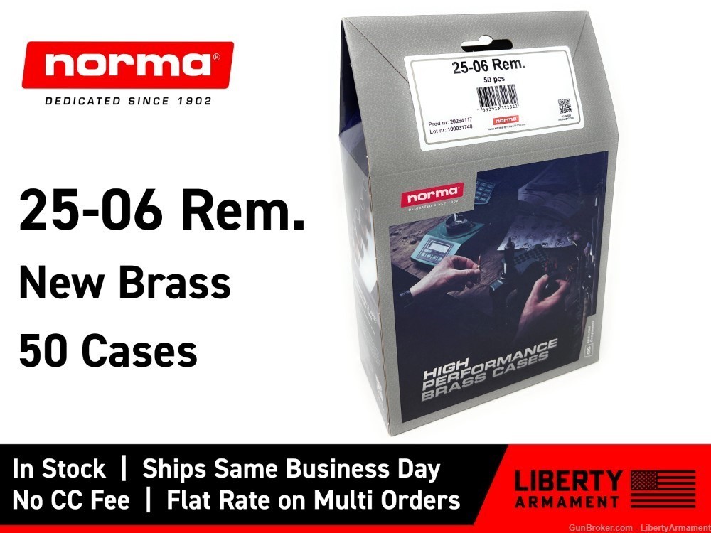 25-06 Rem Brass, Norma 25-06 Remington Brass-img-0