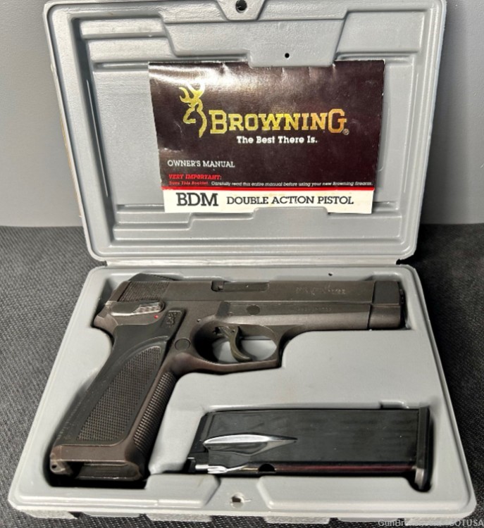 Browning BDM DOUBLE ACTION PISTOL 9mm Luger, 4.73" DA/SA Safety/Decocker-img-0