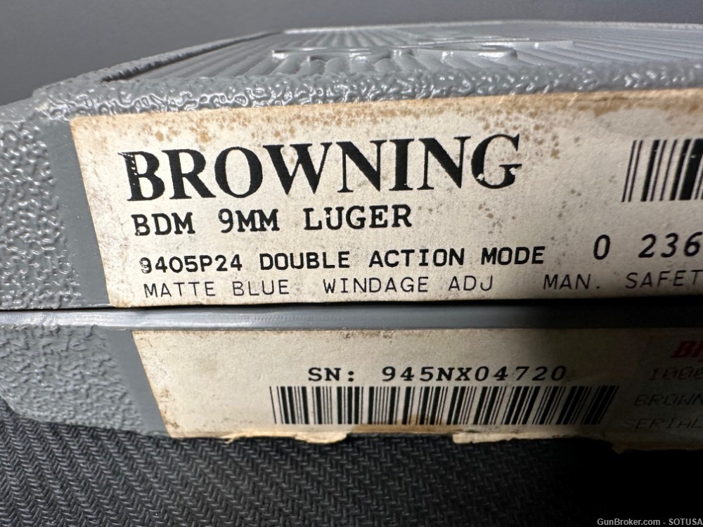 Browning BDM DOUBLE ACTION PISTOL 9mm Luger, 4.73" DA/SA Safety/Decocker-img-9