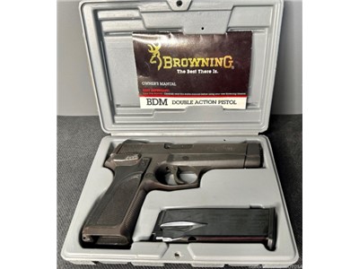 Browning BDM DOUBLE ACTION PISTOL 9mm Luger, 4.73" DA/SA Safety/Decocker