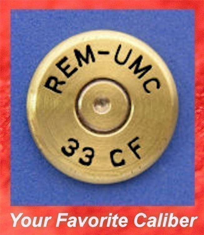 Remington REM-UMC 33 CF  1886 WCF Cartridge Hat Pin  Tie Tac  Ammo Bullet-img-0