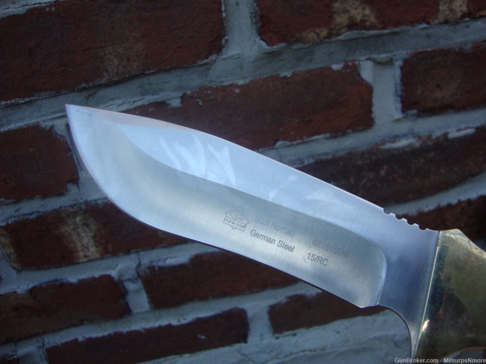 Puma SGB Nomad German Steel Fixed Blade Knife Full Tang Micarta W/ Sheath-img-5
