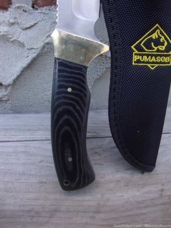 Puma SGB Nomad German Steel Fixed Blade Knife Full Tang Micarta W/ Sheath-img-1