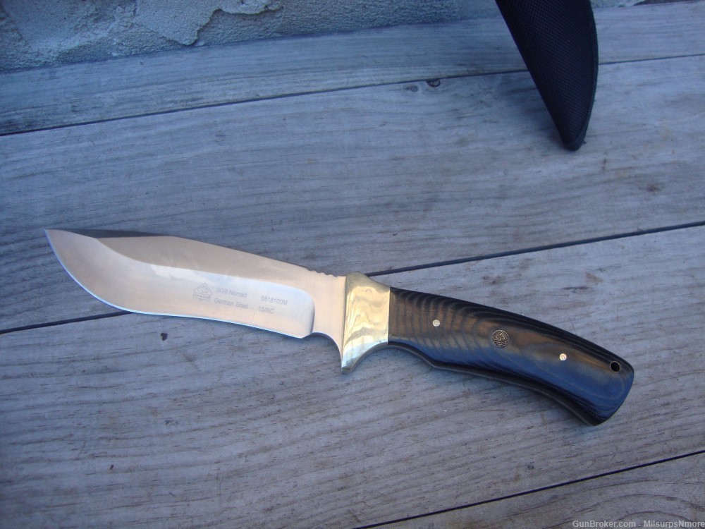 Puma SGB Nomad German Steel Fixed Blade Knife Full Tang Micarta W/ Sheath-img-9