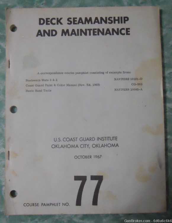 U.S.C.G. - Deck Seamanship and  Maintenance 1967.............#77-img-0