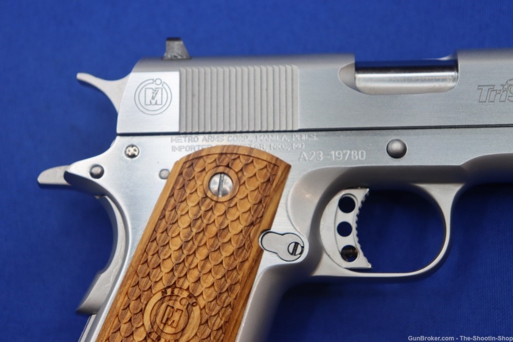 Metroarms Government Model 1911 Pistol 38 SUPER Deluxe Wood Stainless Steel-img-10