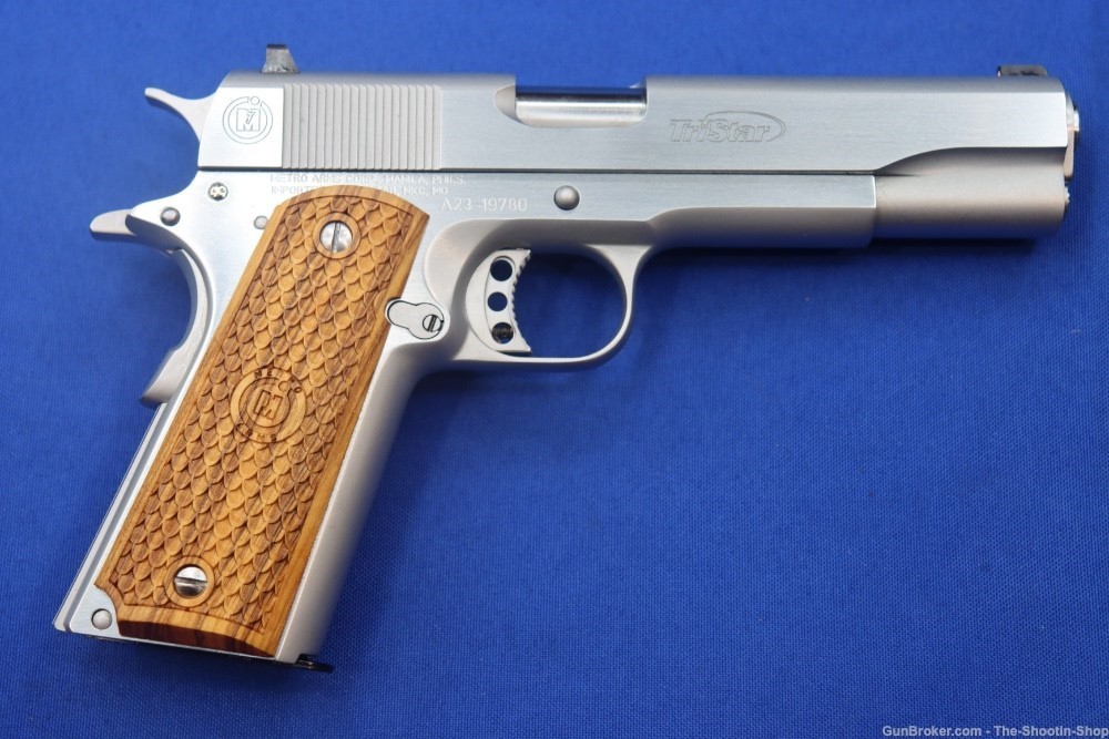 Metroarms Government Model 1911 Pistol 38 SUPER Deluxe Wood Stainless Steel-img-7