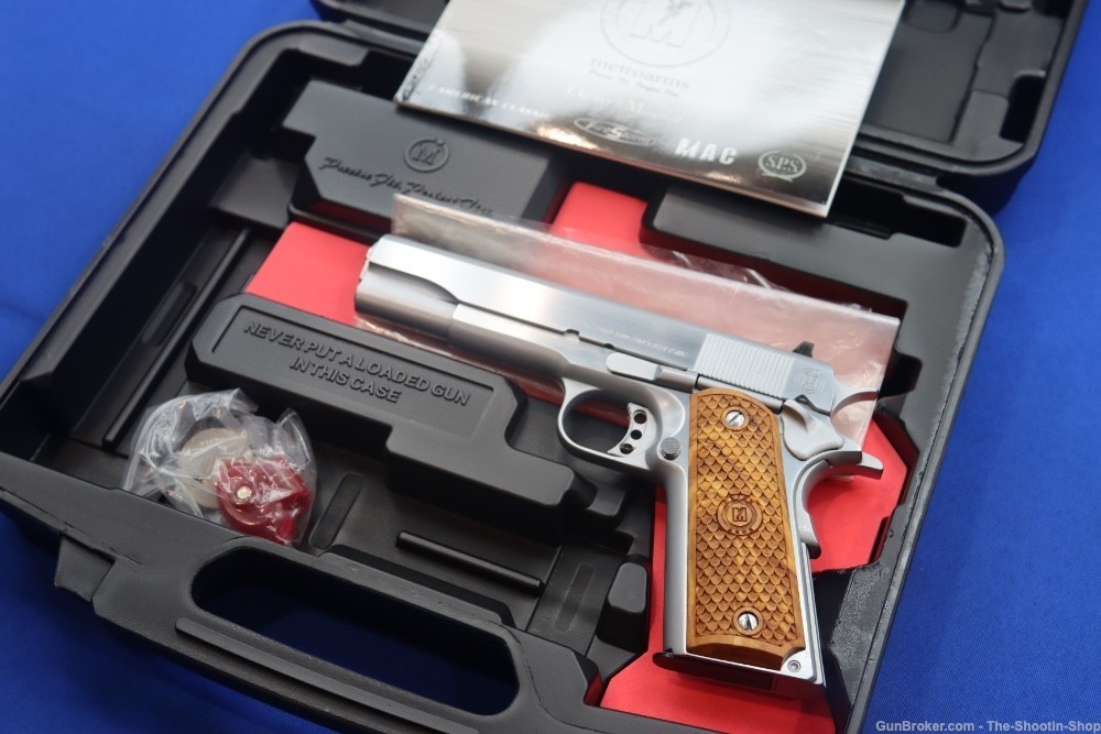 Metroarms Government Model 1911 Pistol 38 SUPER Deluxe Wood Stainless Steel-img-1