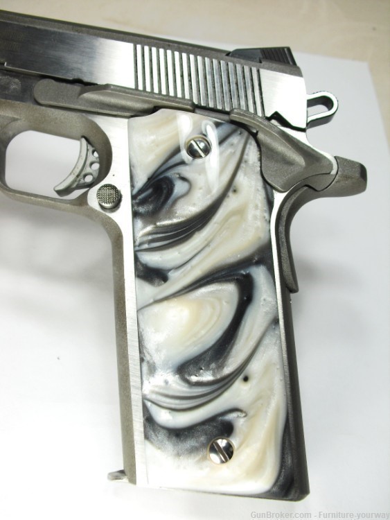 Silver & White Pearl Coonan .357 Grips-img-1