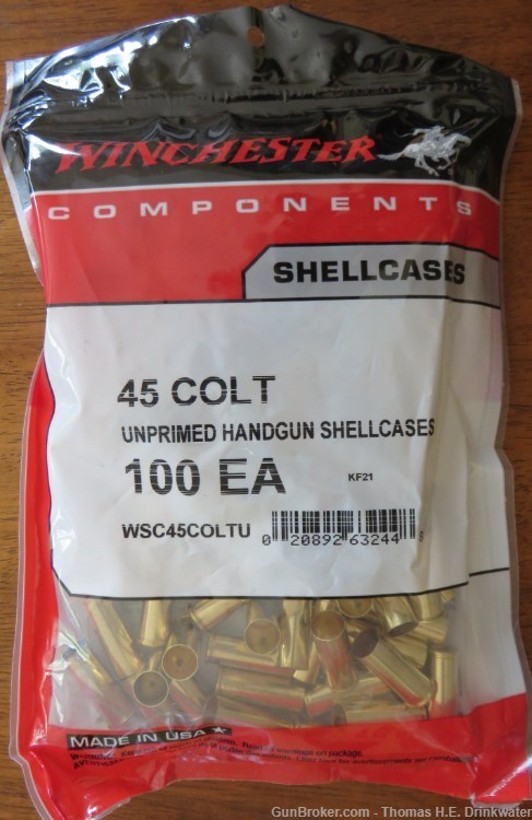 45 Long Colt UNPRIMED Winchester brass-img-0