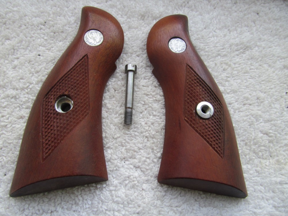 Ruger Security Six Walnut Factory Grips-img-0