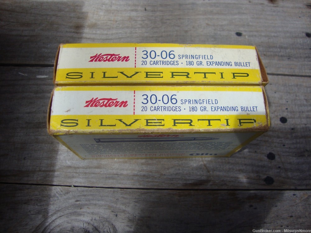 TWO Boxes VINTAGE Winchester Super X Silvertip 30-06 Ammo 40 ROUNDS-img-3