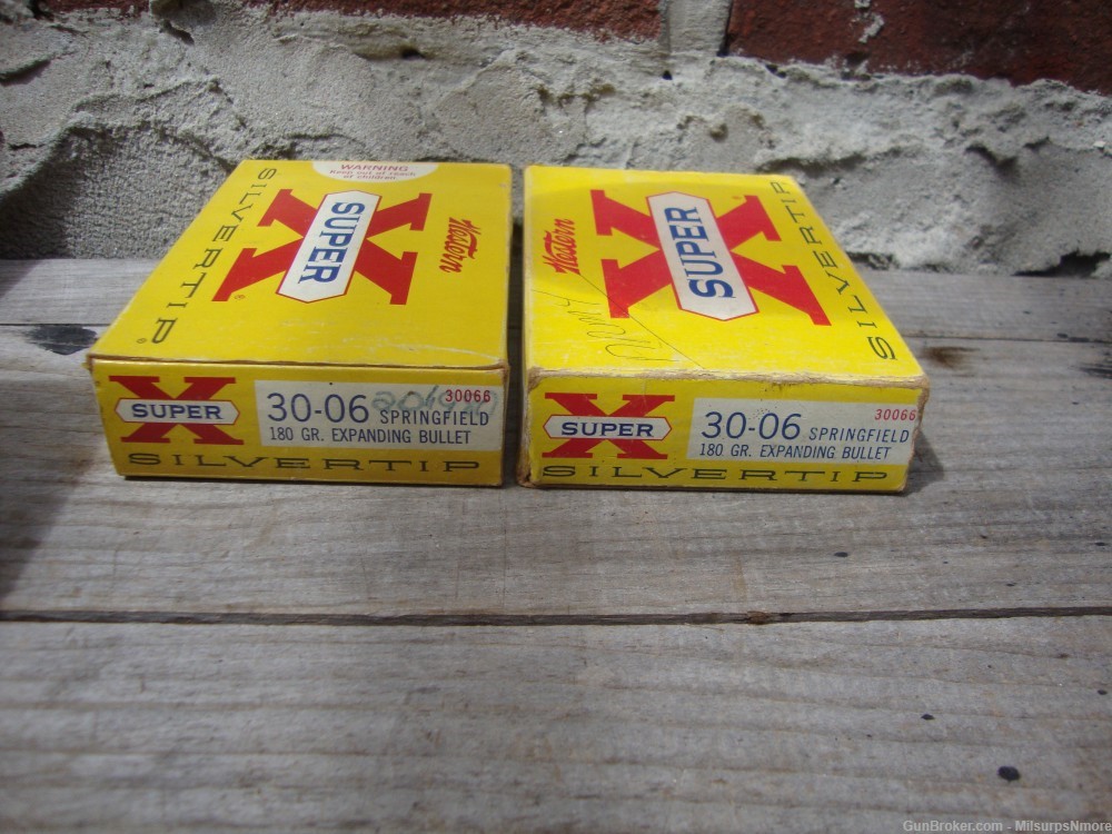 TWO Boxes VINTAGE Winchester Super X Silvertip 30-06 Ammo 40 ROUNDS-img-0