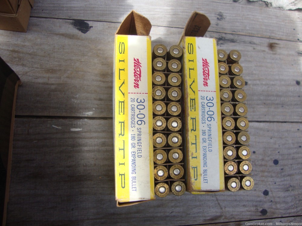 TWO Boxes VINTAGE Winchester Super X Silvertip 30-06 Ammo 40 ROUNDS-img-6