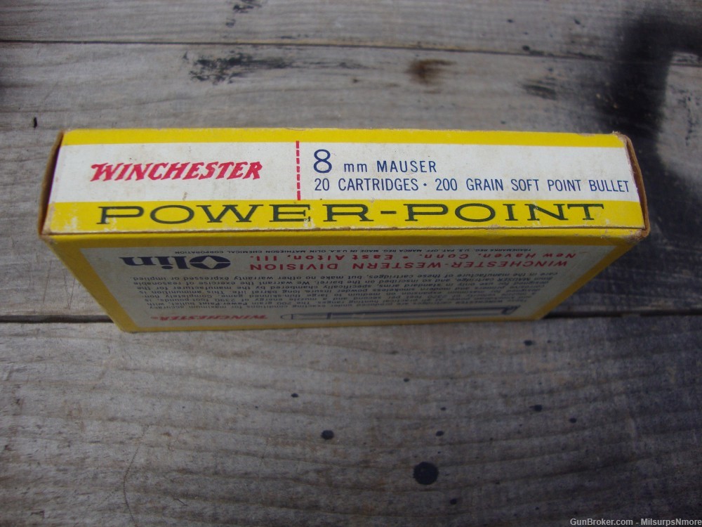 VINTAGE Box Of Winchester Power Point Super Speed 8mm Mauser Ammo-img-13
