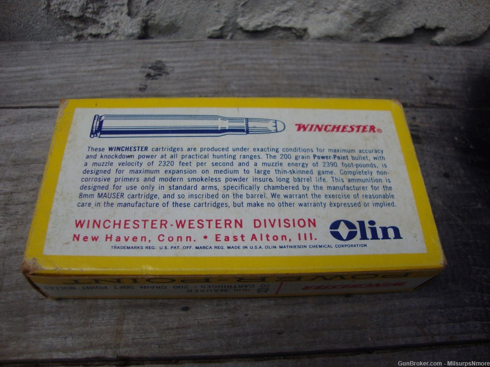 VINTAGE Box Of Winchester Power Point Super Speed 8mm Mauser Ammo-img-14